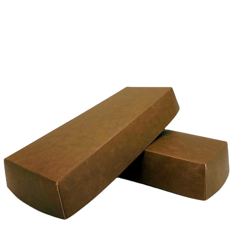 Boat Shape Disposable Food Grade Paper Boxes Packaging Snack Fries Chicken Kraft Paper Boat Tray