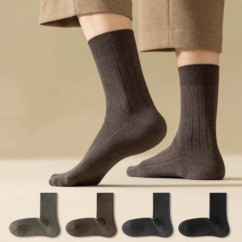 Оптовая продажа высококачественные мужские носки из хлопка премиум-класса со средней кладкой