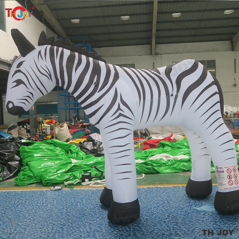 5m Inflatable Zebra for Outdoor Events Customized Giant Advertising Horse Animal Toy for Party Decoration