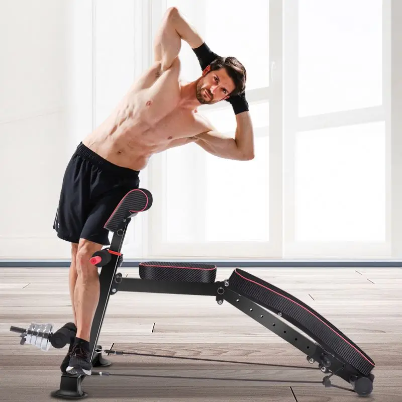 Folding Dumbbell Bench Height Adjustable Incline Exercise Bench, Multi-Functional Home Gym Strength Training Fitness Workout St