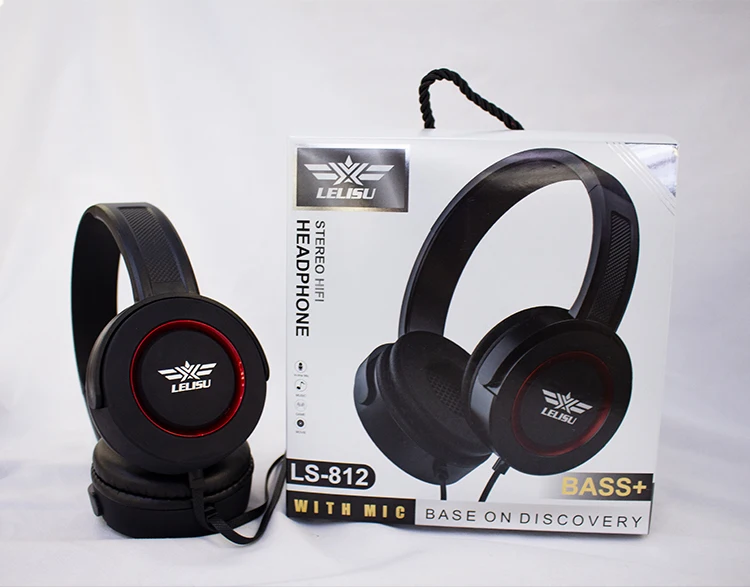Customized High Quality wired headphone with big earmuff cover,  comfortable wear gaming headset 1.2 m cable amazing sounds