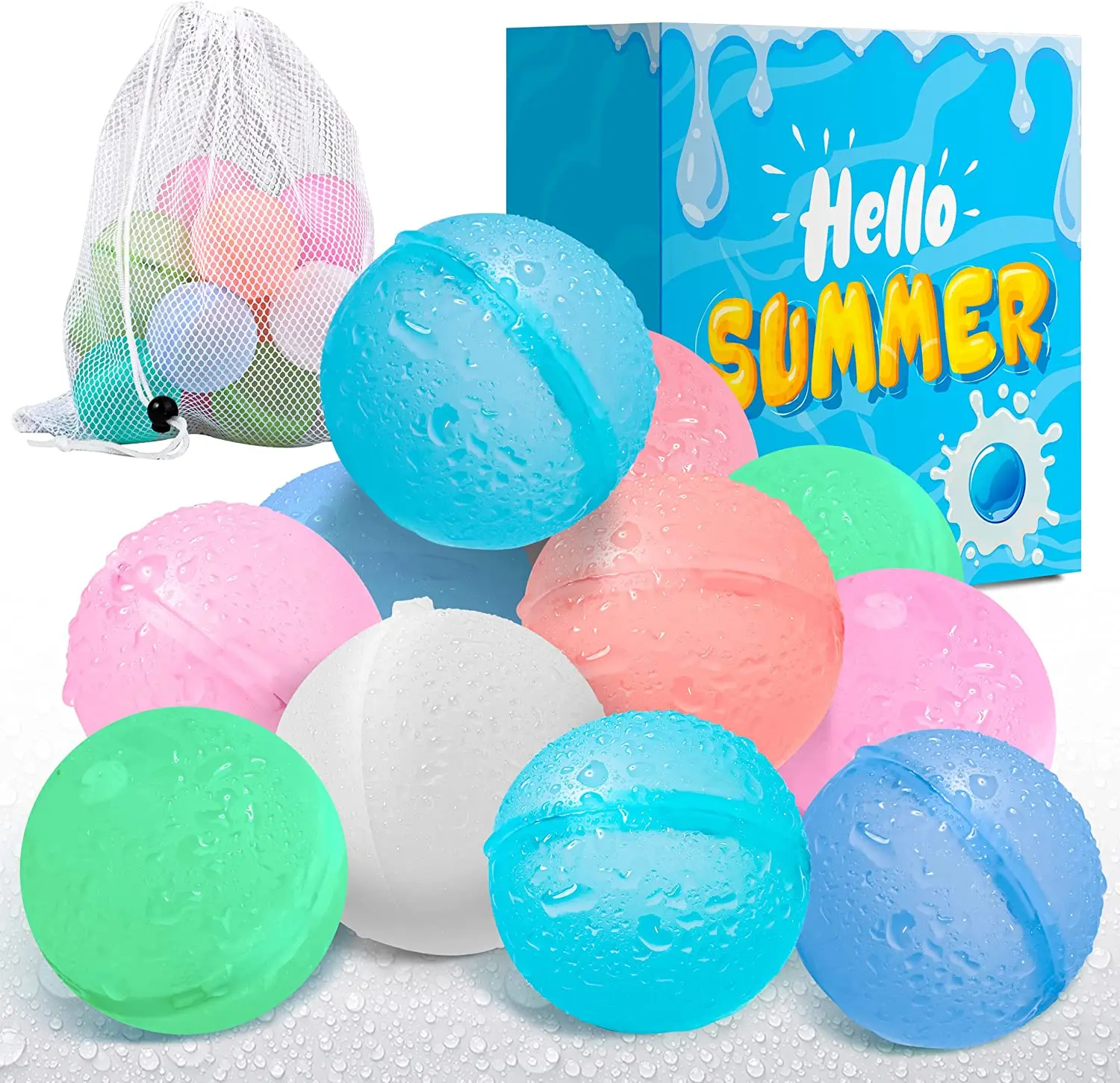 Factory Top Selling Water Bomb Self Sealing Happy Water Bomb Balloons Reusable Silicone Water Balloons For Pool Toy