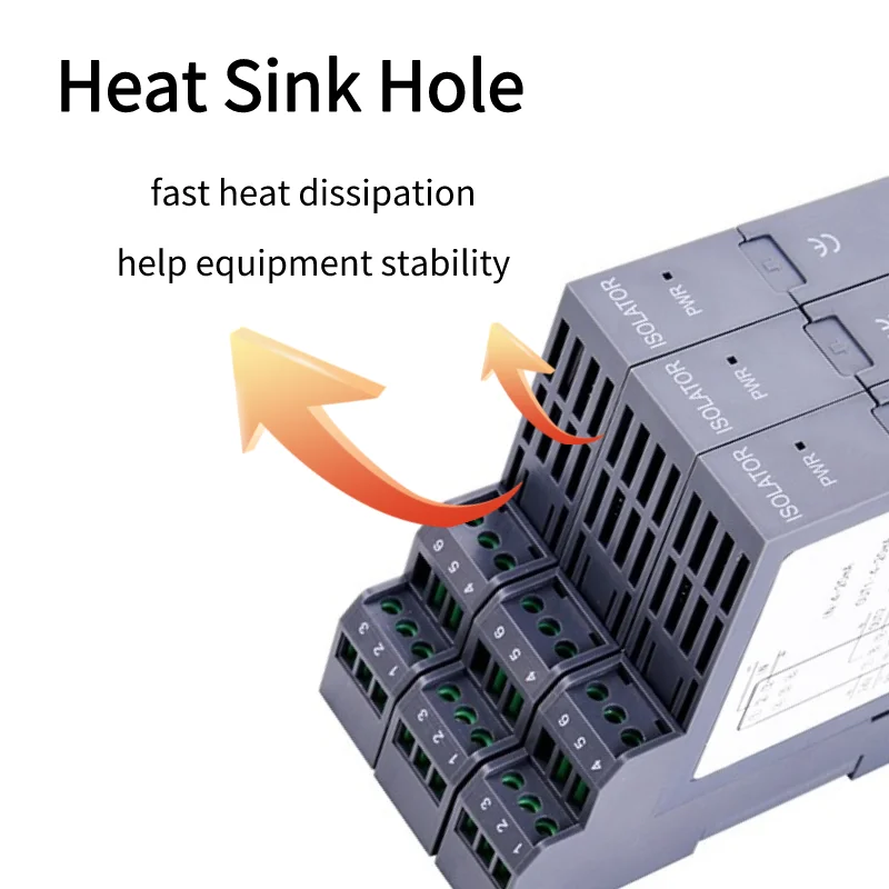 Industrial 4-20mA Signal Isolators Isolated Signal Transmitter 1 in 2 Out 4-20mA Module Analog Output Signal Isolator
