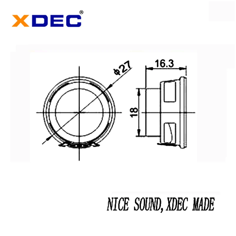 Trade assurance 27*15mm 4Ohm 2W subwoofer Multimedia Speaker Driver for smart audio home theatre MP3 player