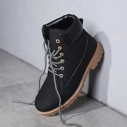 Factory Price Pu Leather Boots Waterproof High Heel Shoes Ankle Boots Casual Shoes For Men