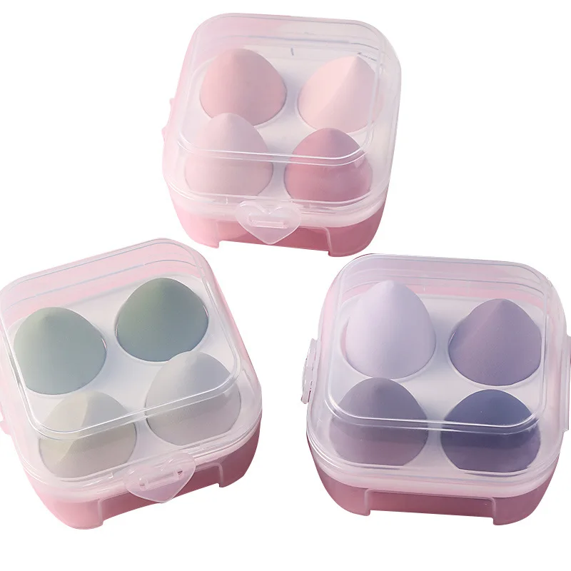 Natural Super Soft Beauty Sponge Blender Set 6 Pcs Makeup Sponges Beauty Egg Makeup Tool Private Label With Box