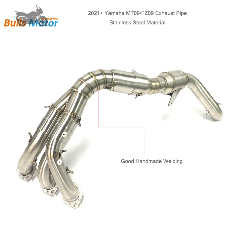 Stainless Full Exhaust for YAMAHA MT09 FZ09 Exhaust Pipe 2021 2022 MT 09 FZ09 Motorcycle Front Exhaust Tube pipe moto elbow