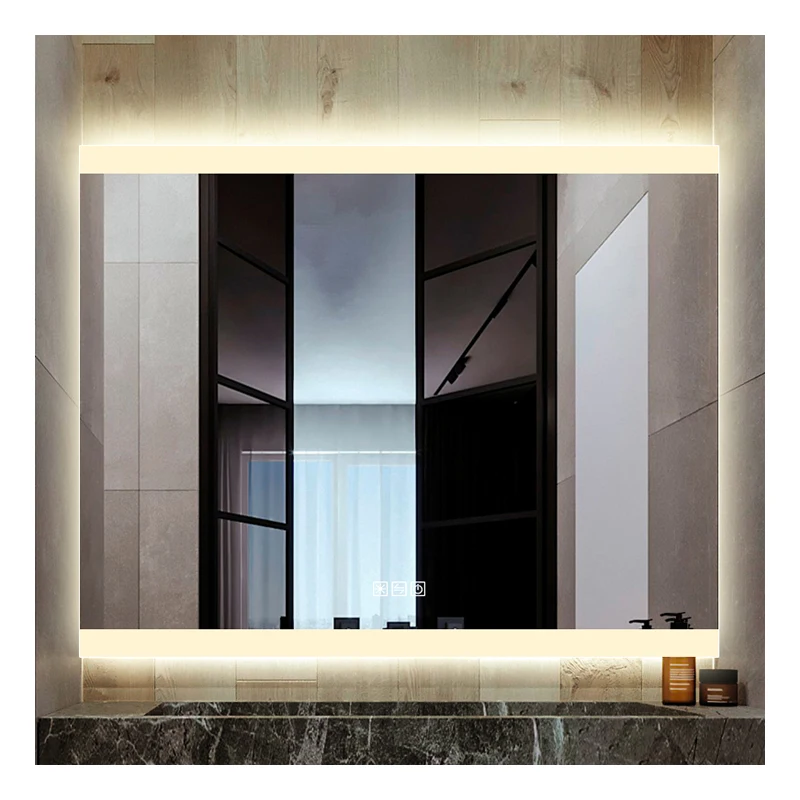 Touch Sensor Square Mirrors Led Bathroom Smart Mirror