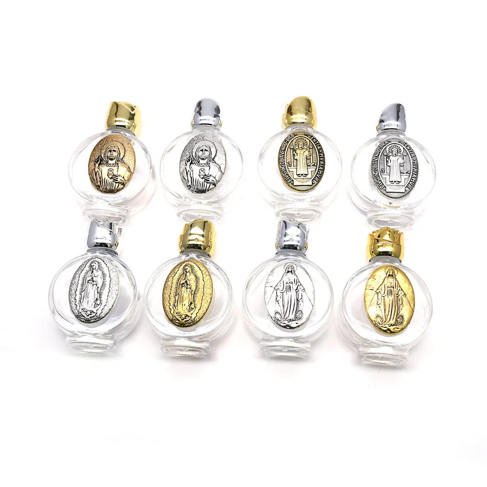 Holy Water Jesus Bottle Religious Cross Bottle Christian Virgin Sculpture Bottle