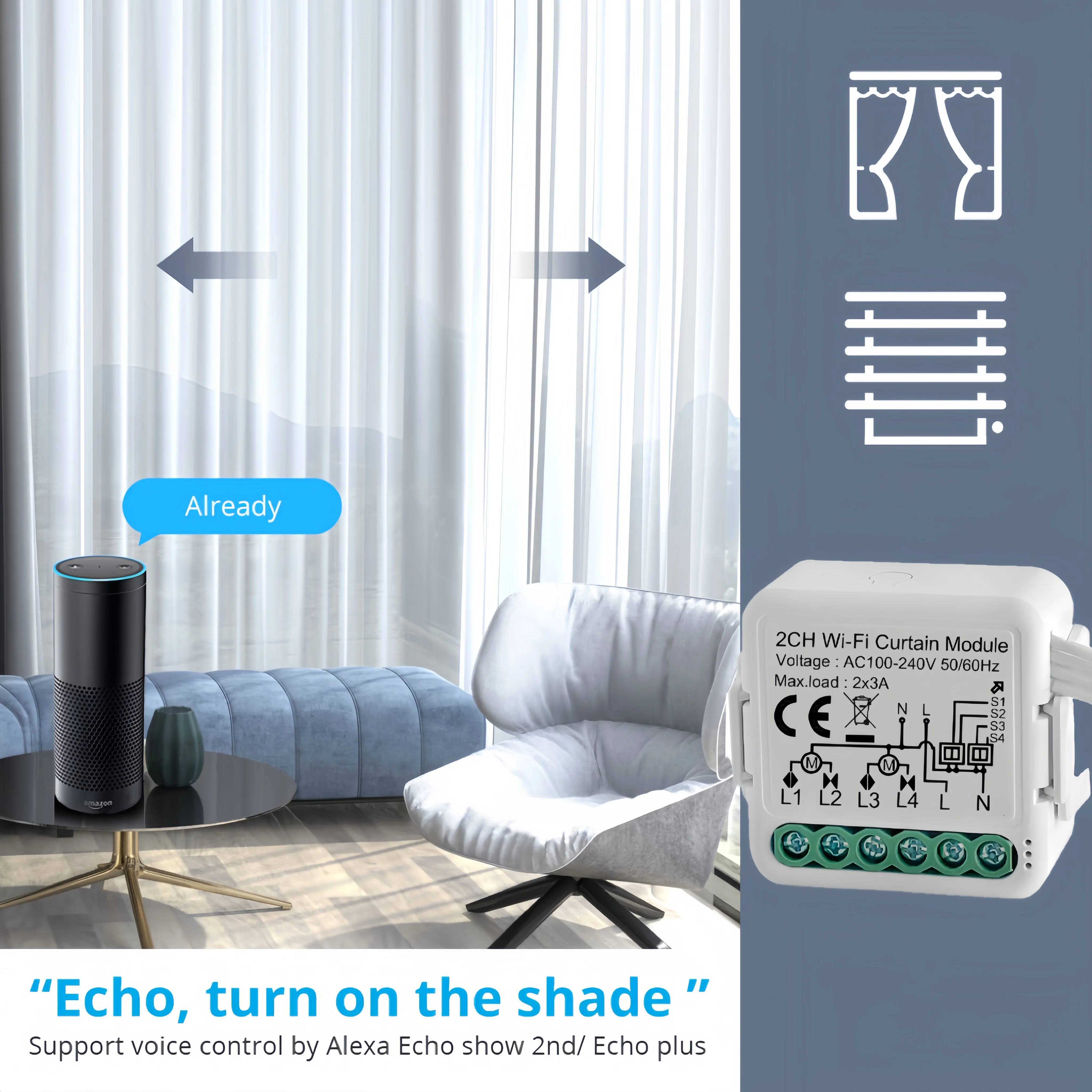 WiFi/ZIGBEE Tuya Smart Curtain Switch interrupter Zero Fire Mini Switch Circuit Breaker Module App Remote Control Switches