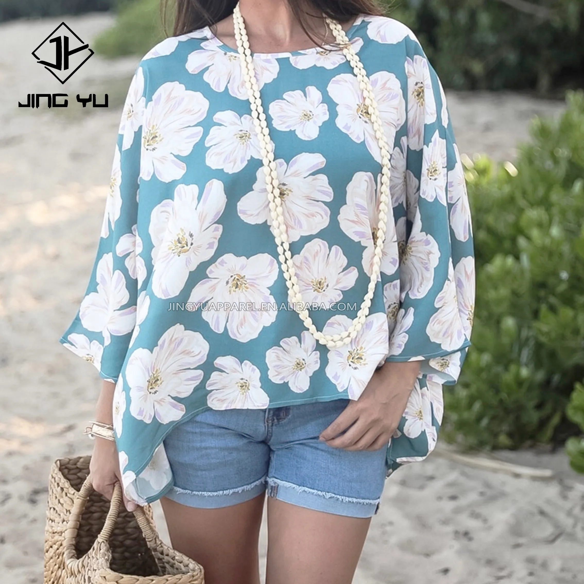 Manufactory Wholesale Custom Print Floral Summer Hawaiian Sun Dress Boho Long Maxi Beach Dresses For Women