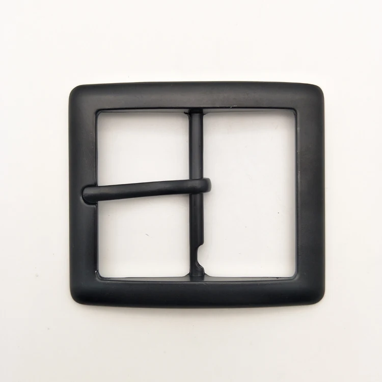 New designs 45mm zinc alloy strap buckles mat black center bar belt buckles