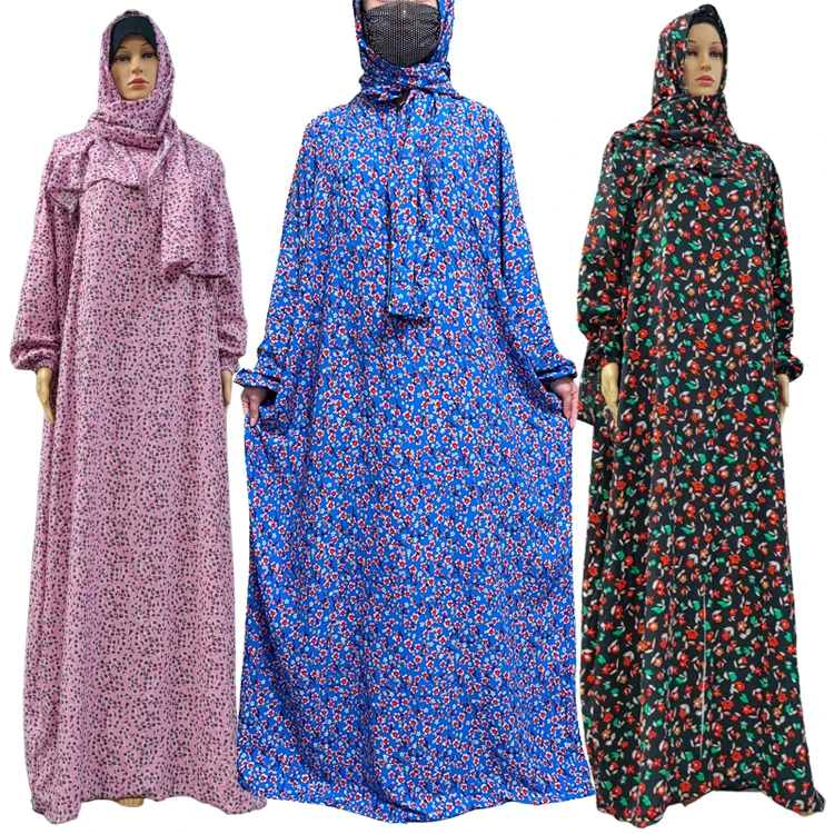 100%Viscose Cotton Scarf Hijab Abaya Muslim Women Young Girl Loose Floral Casual Dress Dubai Turkey Robe Caftan Islamic Clothing
