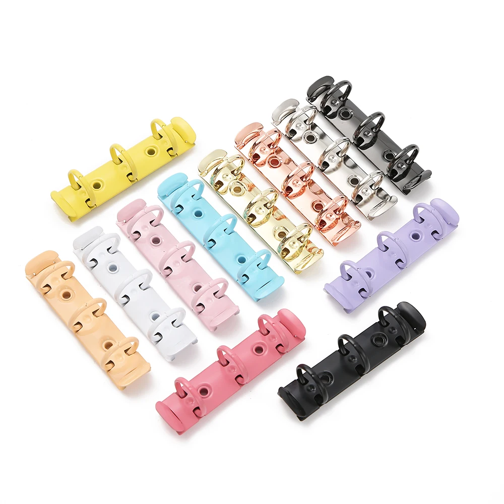 Factory Direct Sale High quality  colorful  A5 A6  A7 A8  20mm  3  ,6 Ring Binder clip  accessories for notebook folders