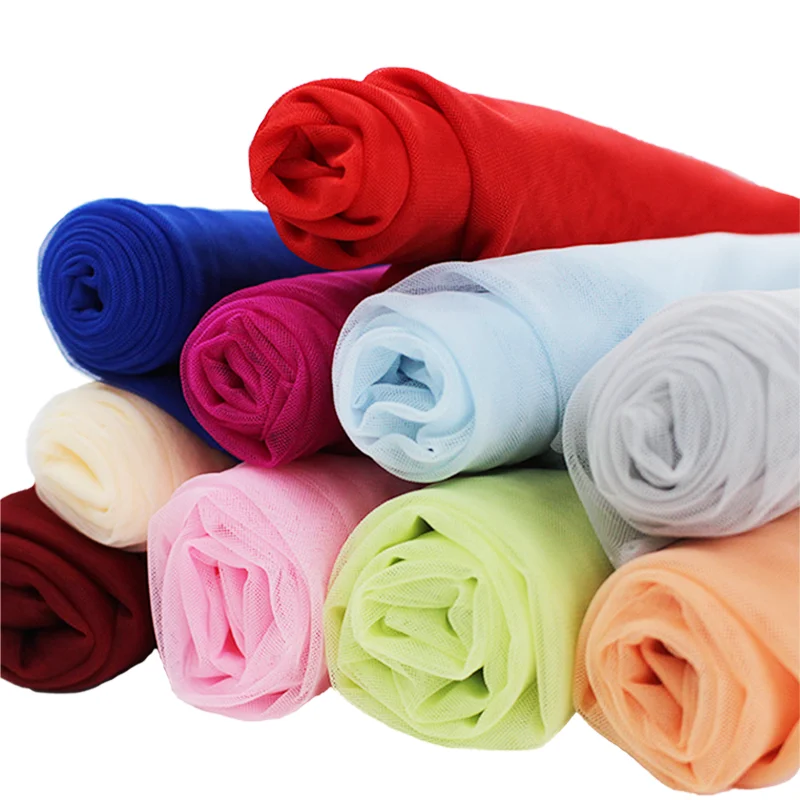 Wholesale 25gsm Wedding Tulle Bolt Bridal Dress Skirt 100% Polyester cancan Tulle Fabric For Roll