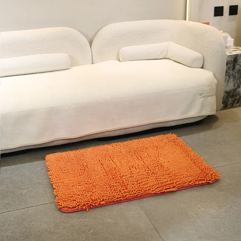 Water Absorbent Soft Microfiber Shaggy Mat Soft Textured super Absorbent Shaggy Bath Rug non slip bath mats for bathroom floor