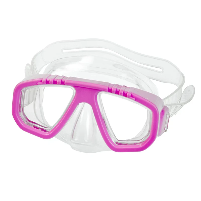 China swim underwater sea snorkeling equipment children pink low volume professional free diving mask kid face diving mask