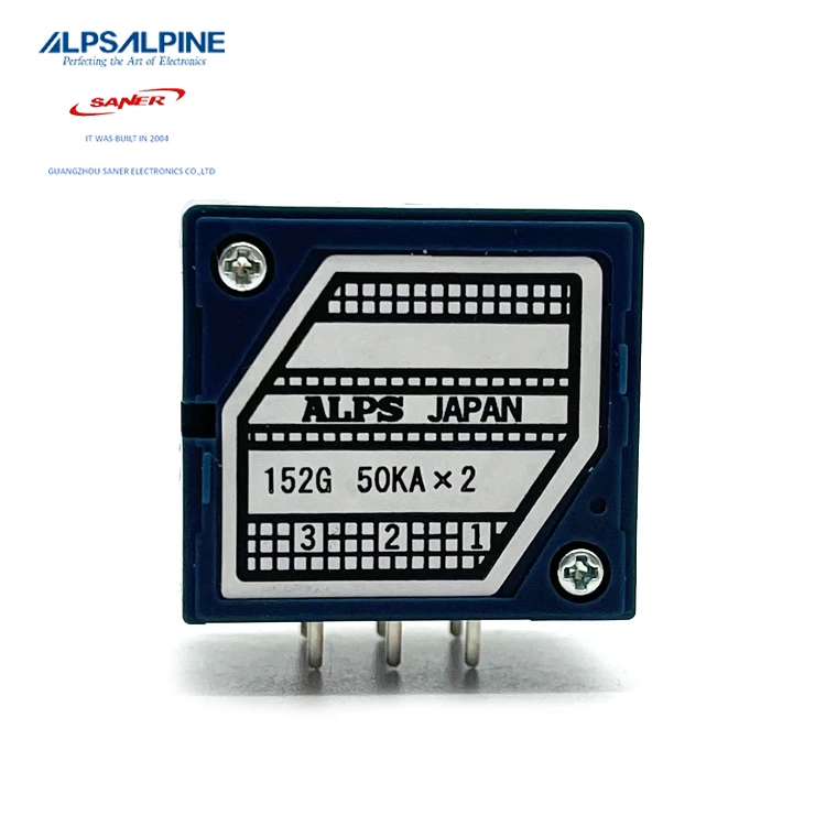 ALPS RK27112B002X 50KA 27mm Size Step by step  Metal Shaft Type  Rotary Potentiometer