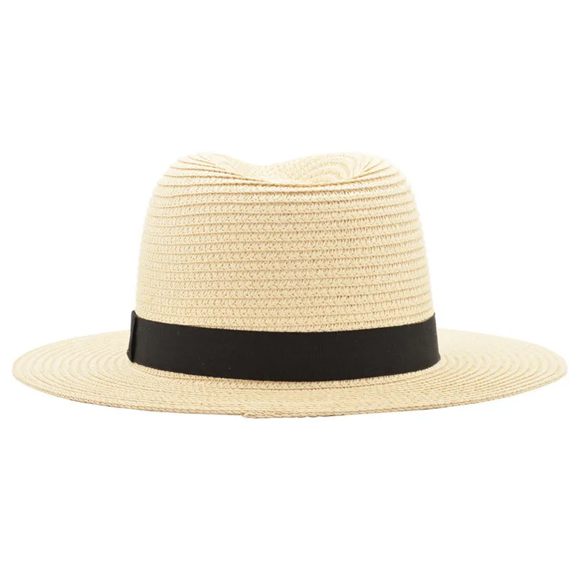 
Panama Hat Summer Sun Hats for Women Man Beach Straw Hat for Men UV Protection Cap chapeau femme 