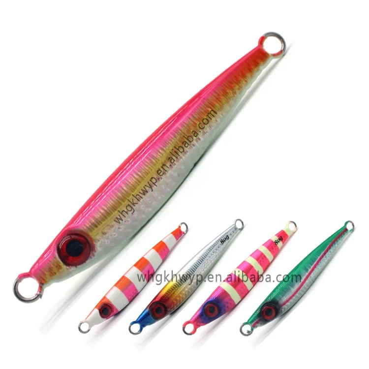 Custom 3D UV Printing 30g/40g/60g Spanish Mackerel Fishing Metal Jig Lure Artificial Bait Slow Jigging Tuna Bass Lure