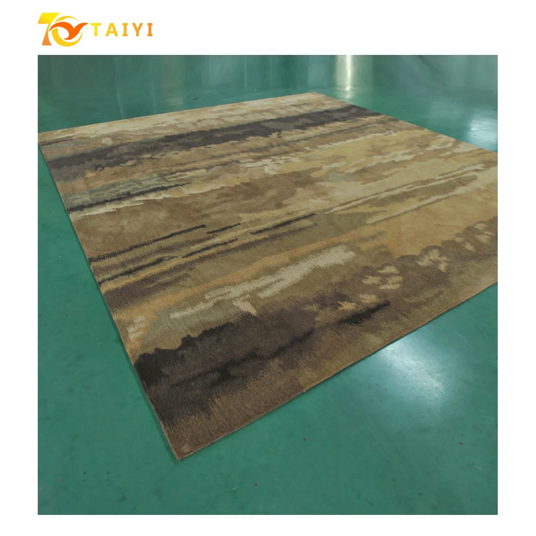 Taiyi luxury handmade tufted plain carpet wool carpet for living room custom area rugs