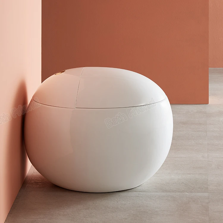 Modern Design Tankless Closetool Egg Shape Wc High End Butter Plate Seat Cover Siphonic Ceramic Toilet