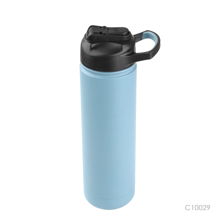 760ml sublimation blue water bottle outdoor metal vacuum water bottle with custom logo