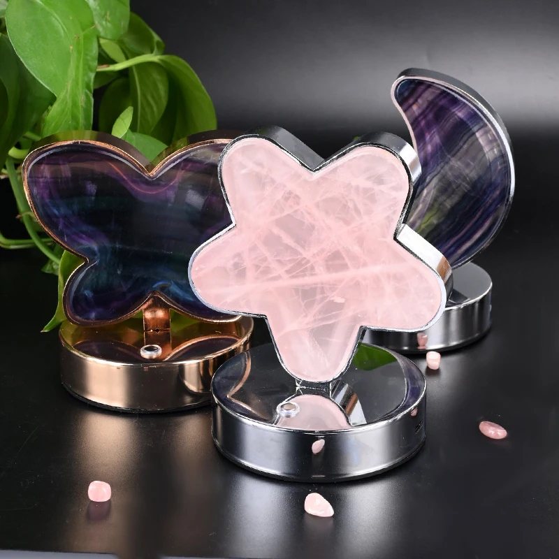 Wholesale Natural Crystal Healing Stone Variety Shaped Lamp for Home Decoration