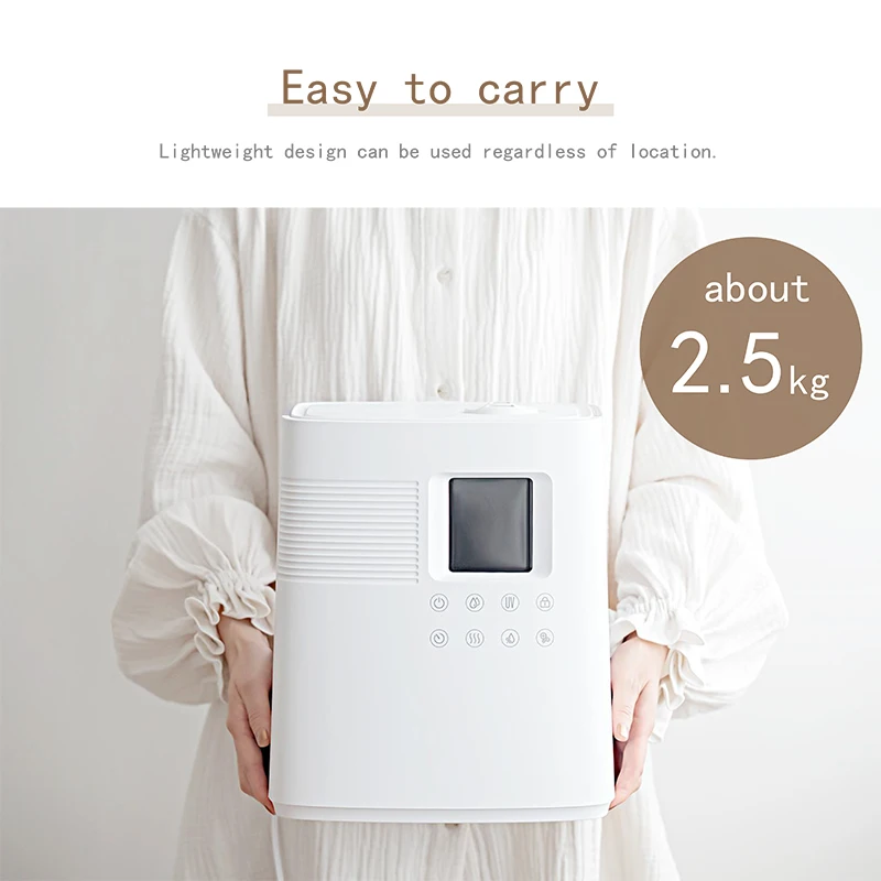 RUNAL Smart Brand New Long Essential Oil Aroma Mute Led Timer Ultrasonic Double Nozzle Room Hot Warm Steam Mist Air Humidifier