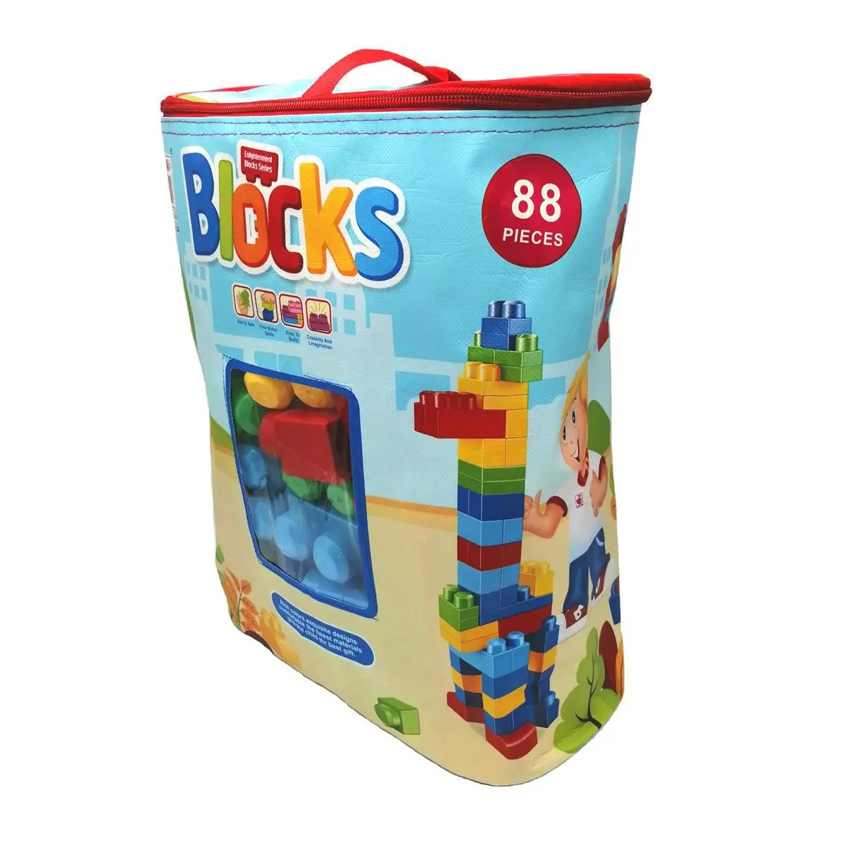 Cheapest 88 pieces Builders Large Building Blocks toy Educational Blocks for kids