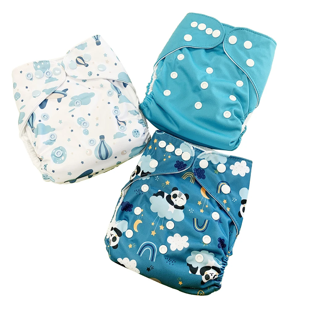 Wholesale High Quality AI2 Baby Cloth Diapers Pocket Microfiber Hot Sexy Printed Cartoon Adult Cloth Diapers Snap Fantasy Land