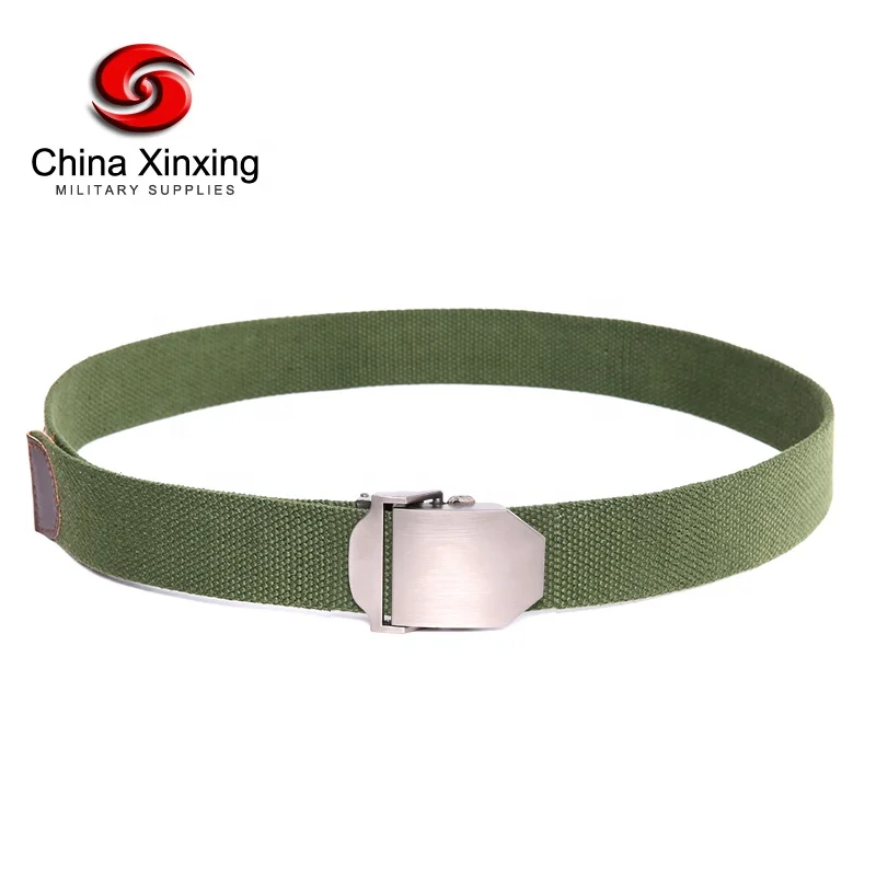 Тактический ремень Xinxing RB10 хлопковый холщовый армейский зеленый с пряжкой из цинкового сплава военный