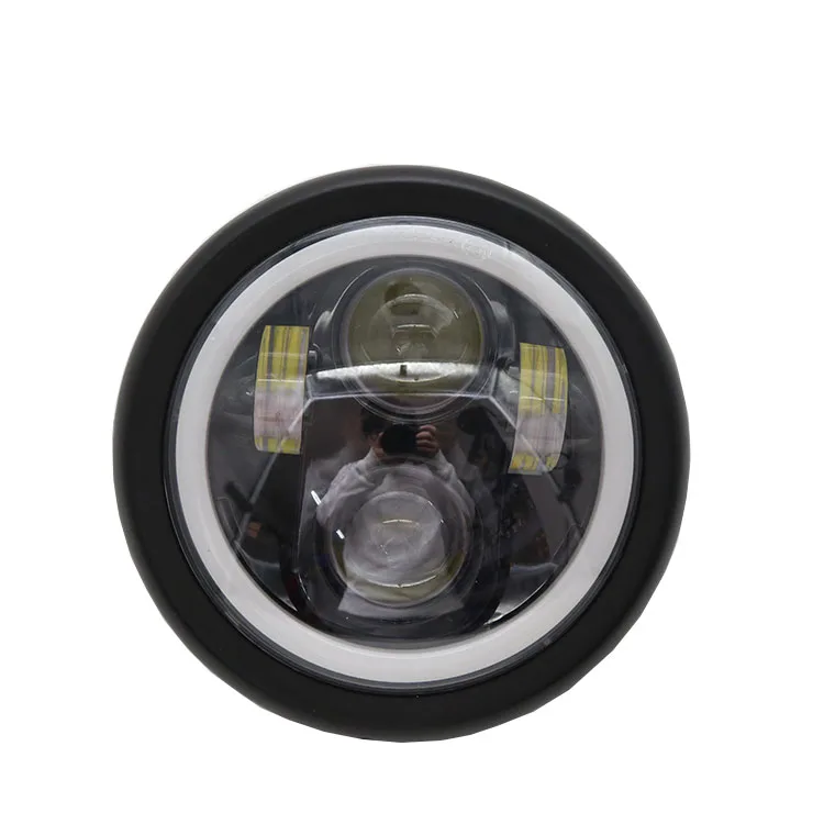 Electric Motorcycle Bicycle Super Bright LED Angel Eye Ring Headlights with Bracket Headlight Assembly
