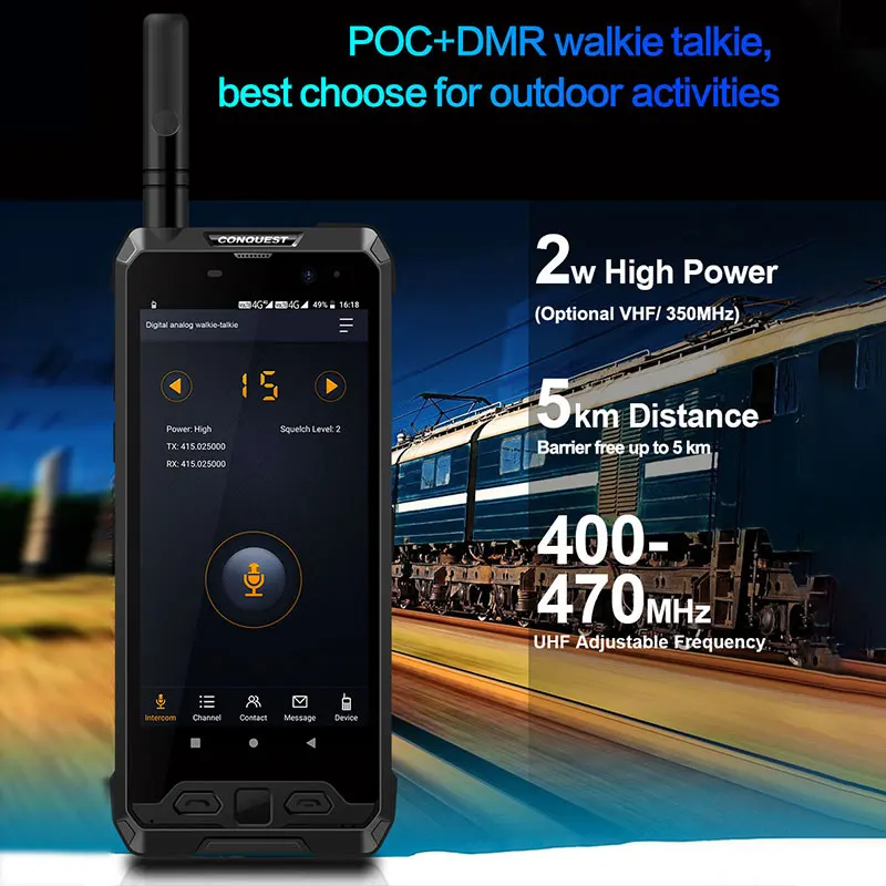 Face Unlock Dual Sim NFC Android 11 rugged mobile phone IP68 waterproof POC walkie talkie dustproof smartphone