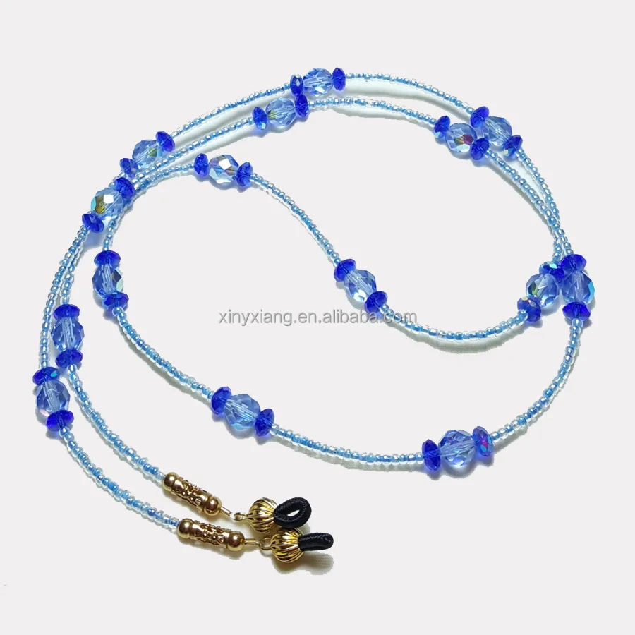 Factory Wholesale Beaded Lanyard for ID Badge or Eyeglasses, Multi Color Czech Glass Bead Lanyard Eyeglass ID & Badge Holder