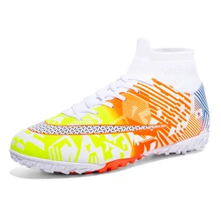 High-Top Stylish Durable Anti-Slip Cleats Soccer Sneakers Athletic Big Kids Football Shoe Indoor Outdoor TF Soccer Shoes For Men