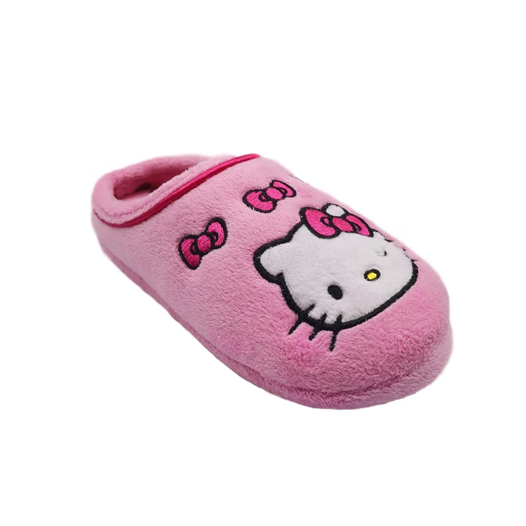 
Hello kitty velvet indoor slippers children house shoes 