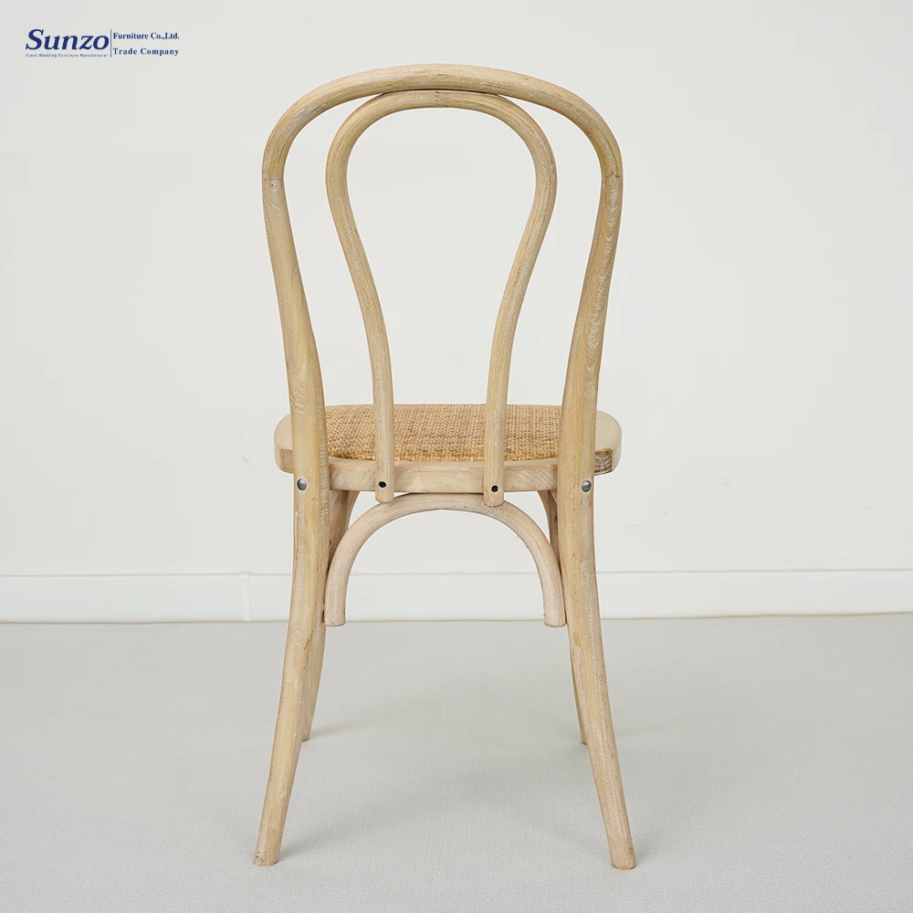 Hot Sale Wedding Stackable Rattan Seat Thonet Wood Chair silla de boda