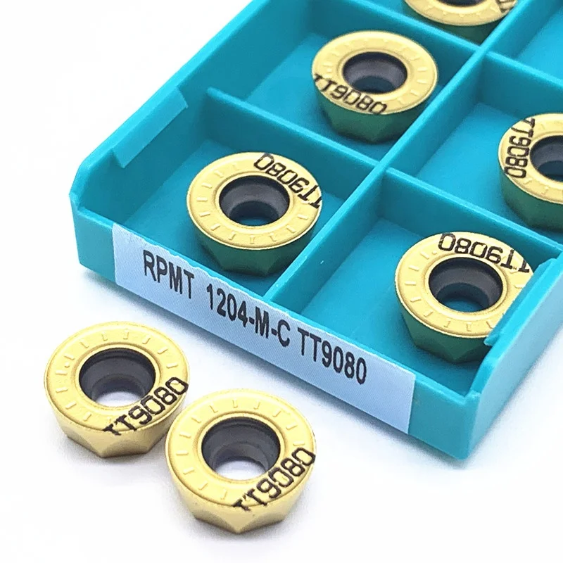 RPMT1204-M-C TT9080 Original High Quality Hard Alloy Blade Cylindrical Turning CNC Machine Milling Tool Lathe Metal RPMT 1204