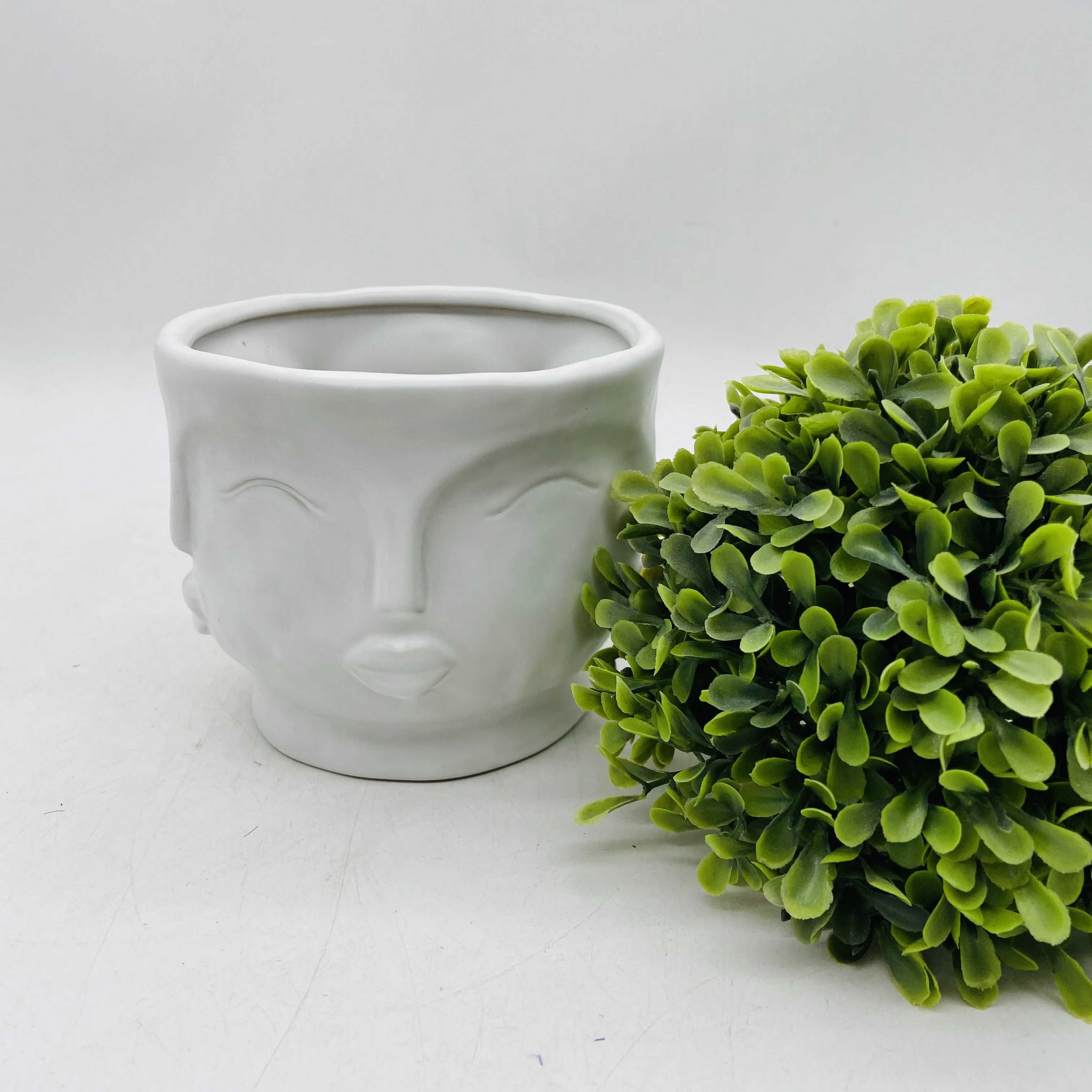 Ceramic Head Planter Human Face  Plant Pot decorative indoor flower pot