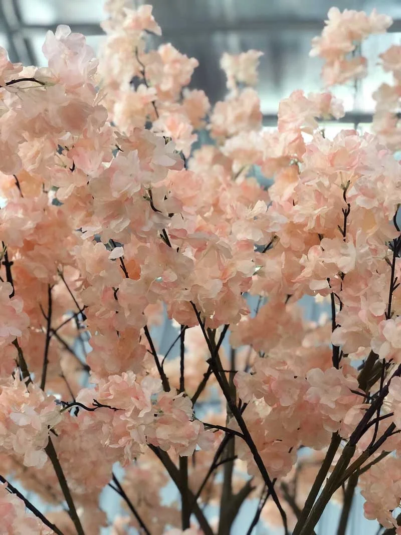 songtao Customize Table Size Wedding Decoration Artificial Outdoor Indoor Sakura Plant Cherry Blossom Tree Pink