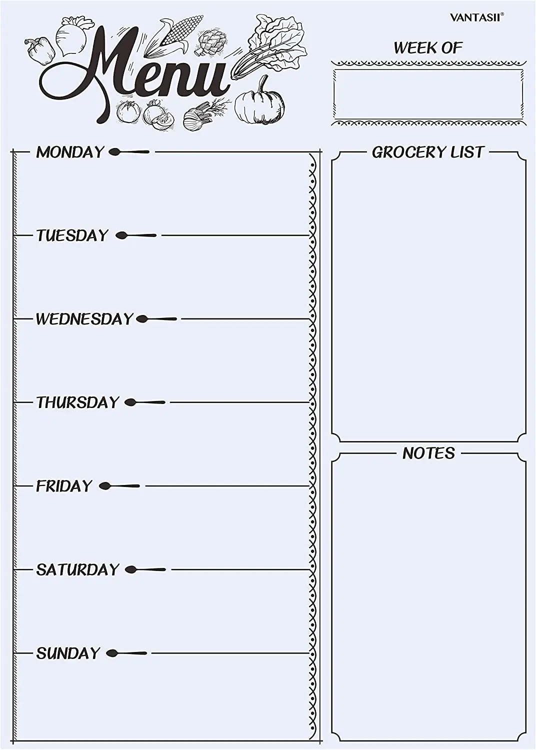 fridge weekly menu board magnetic meal planner custom grocery list whiteboard