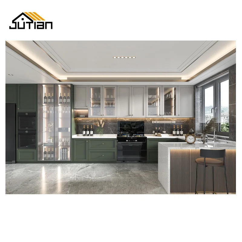 Kitchen Furniture Kitchen Cabinet, Door Top Luxury Cabinets, and Kitchen Islands European Style Kitchen Cabinets
