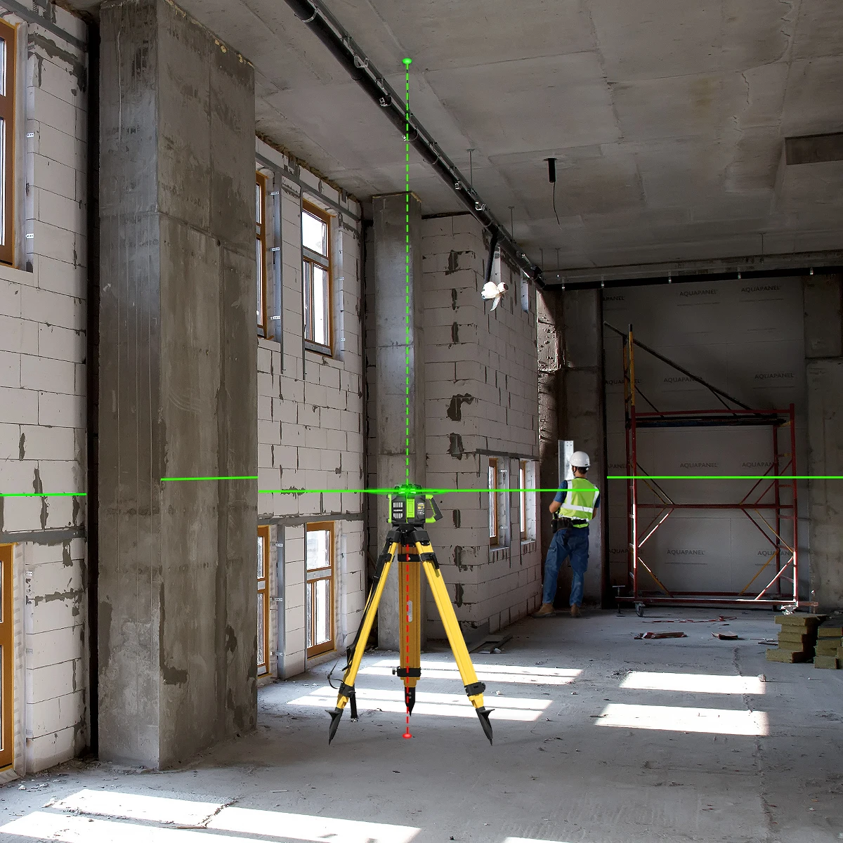 2023 Huepar RL300HVG New Laser Level 360 Degree Machine Line Tool Large battery power For Outdoor Construction