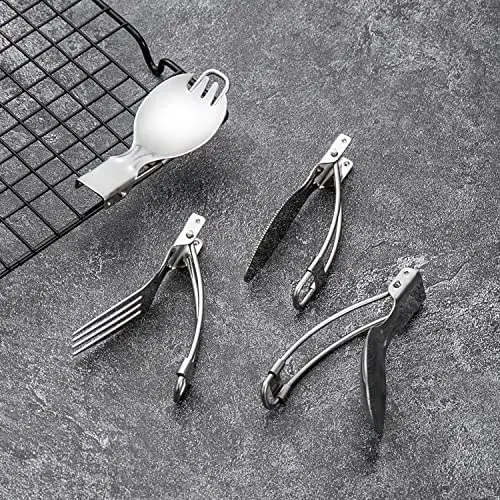 Promotion Travel Set Titanium Stainless Steel Other & Hiking Product Utensil Tool Spoon Camping Cutlery Bag