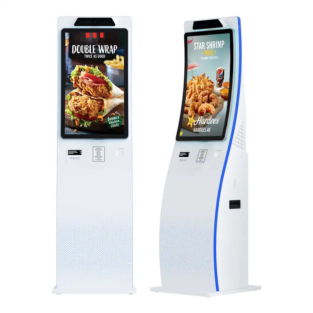Payment Kiosks 32 Inch Curved Touch Screen Billing Machines Self Service Ordering Supermarket Self -Service Cash Register