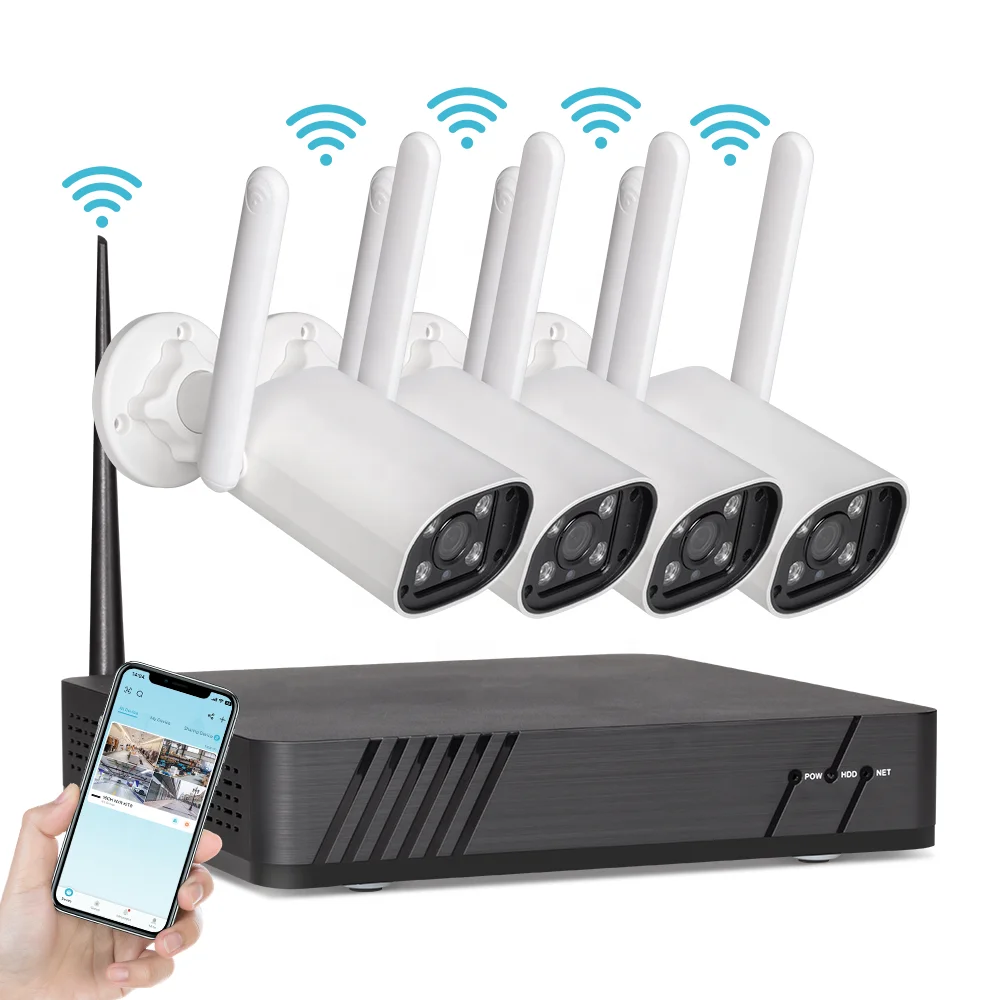 Hosted Wireless CCTV Security Camera System For Homes with Full HD Wifi IP Outdoor Camera Surveillance Systems