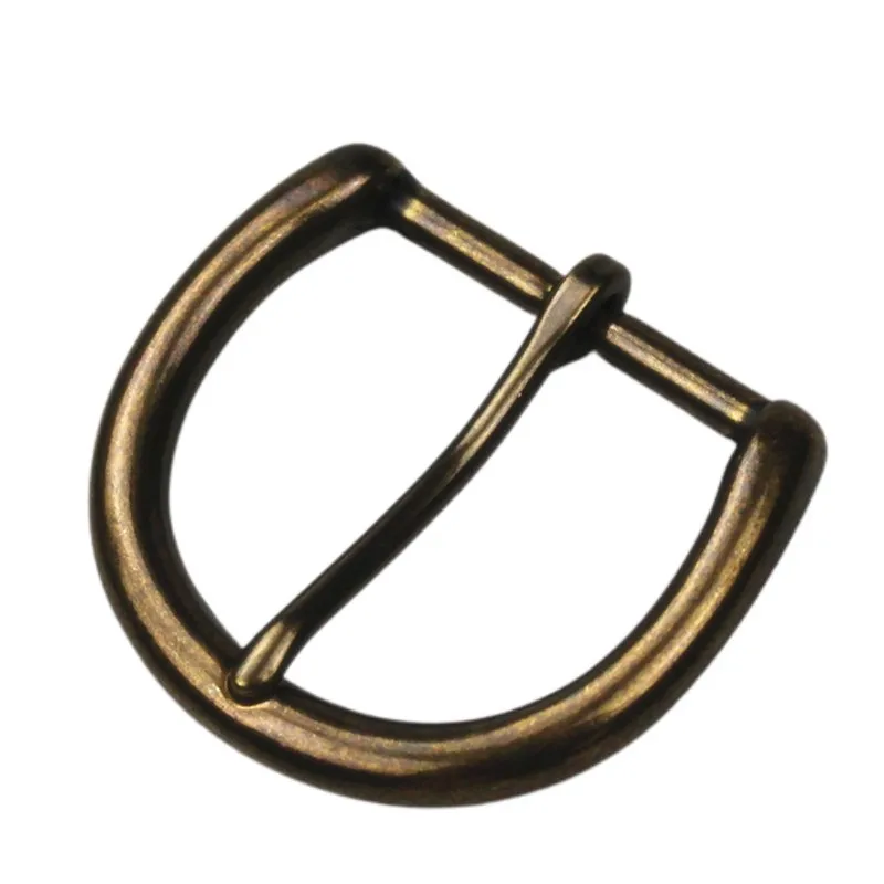 New 2021  40MM single pin buckle Half-round buckle antique brass finish zinc alloy belt buckle