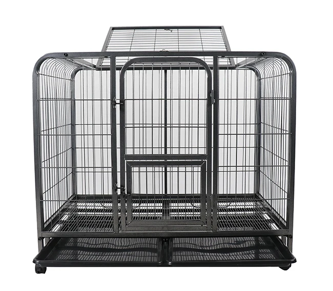 NANTONG HAIAN Dog Cage Crate Heavy Duty Strong Metal Kennel Playpen for Large Dogs with Four Wheels