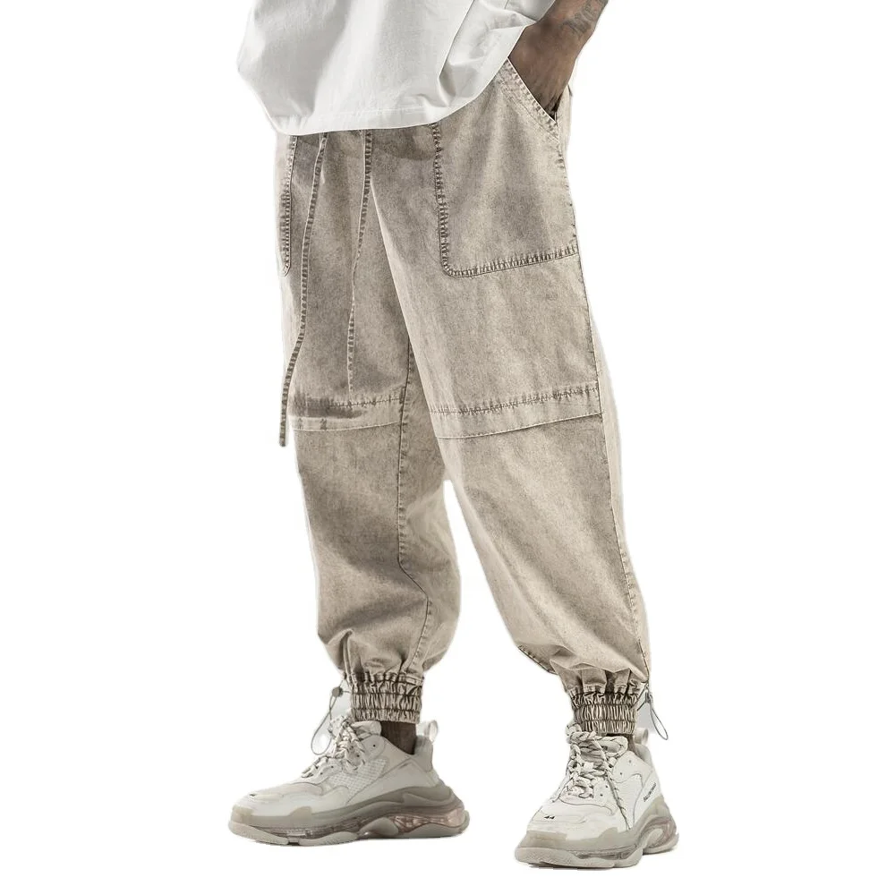 Hot sale woven men cotton hip hop black golf train tactical cargo quick dry biker mens stretch jogging cool jogger pants